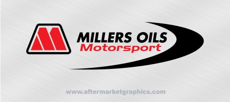 Millers Oils Decals - Pair (2 pieces)